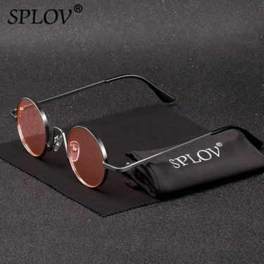 Vintage Rap Sunglasses Men Women Steam Punk Style Hip-Hop Small Round Metal Frame AV8R